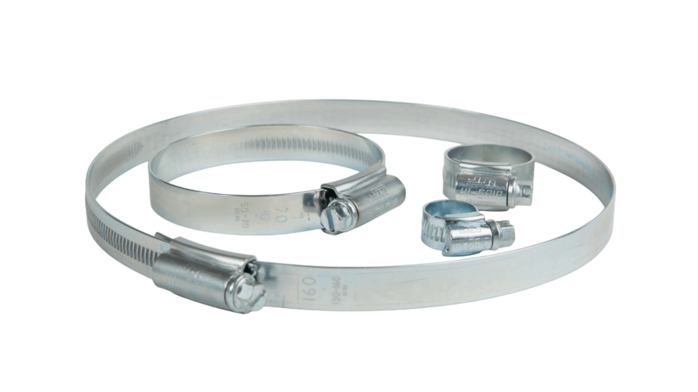 HI-GRIP Stainless Steel Slotted Hex Hose Clip, 330 → 360mm ID