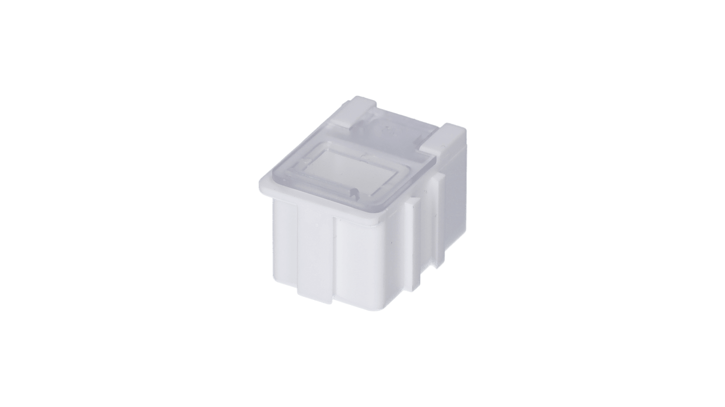 Licefa 1 Cell Transparent, White Compartment Box, 21mm x 21.8mm x 29.4mm