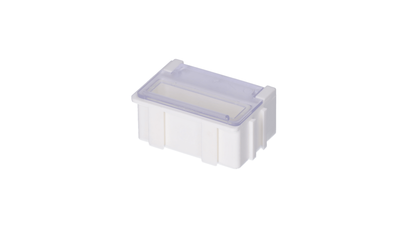 Licefa 1 Cell Transparent, White Compartment Box, 21mm x 42.4mm x 29.4mm