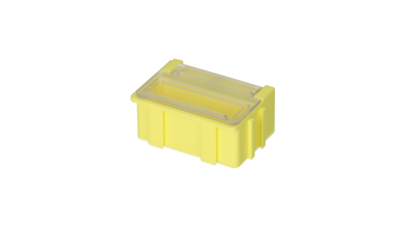 Licefa 1 Cell Transparent, Yellow Compartment Box, 21mm x 42.4mm x 29.4mm