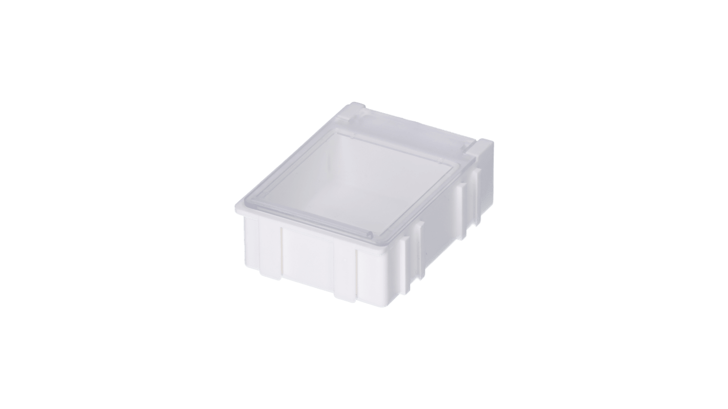Licefa 1 Cell Transparent, White Compartment Box, 21mm x 42.3mm x 57.4mm