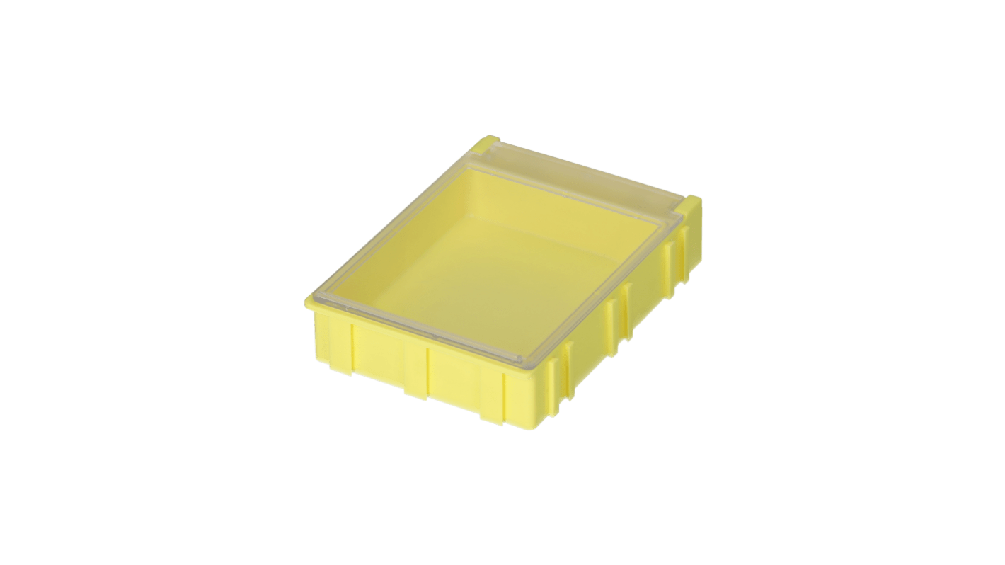 Licefa 1 Cell Transparent, Yellow Compartment Box, 21mm x 63mm x 85.3mm
