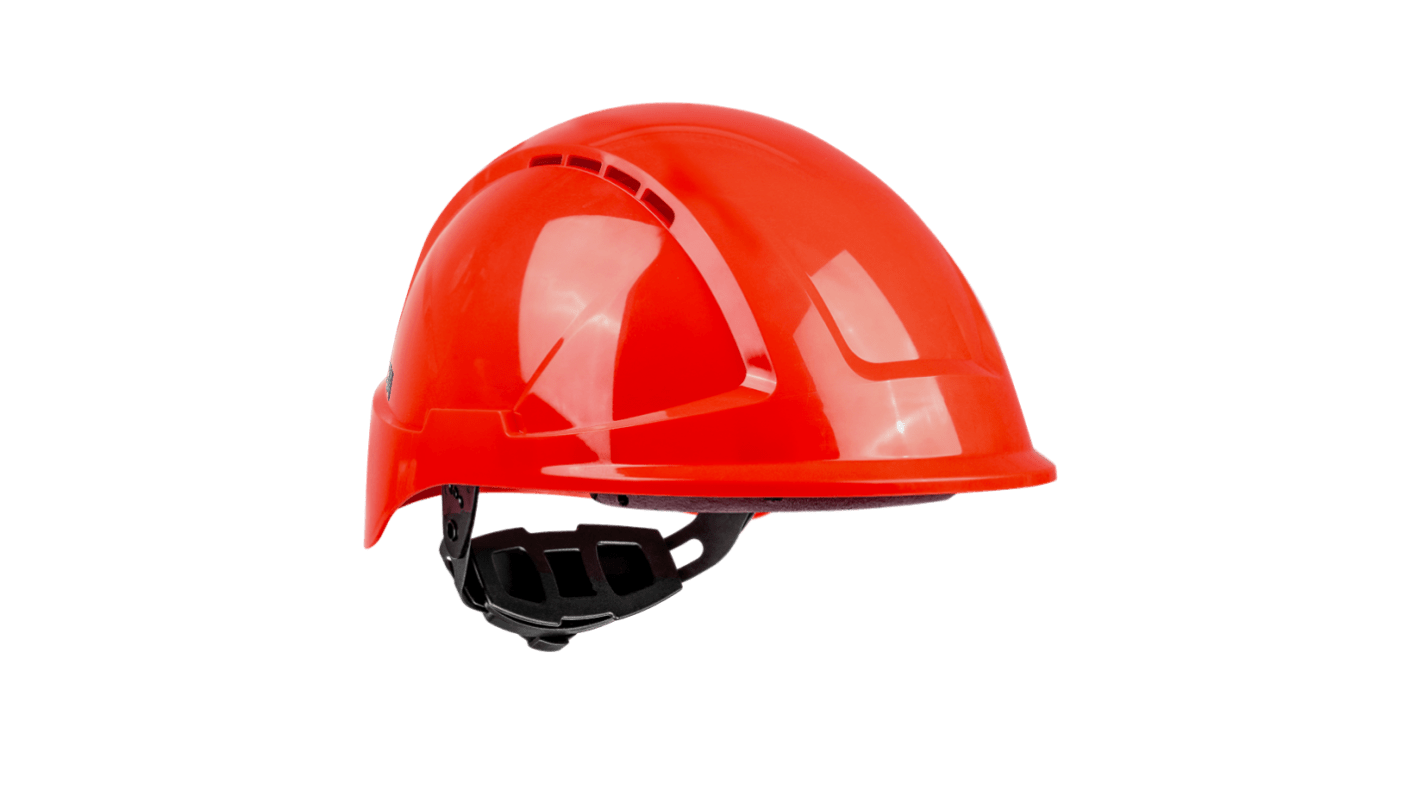 Skytec RADIUS Red Safety Helmet, AdjustableVentilated