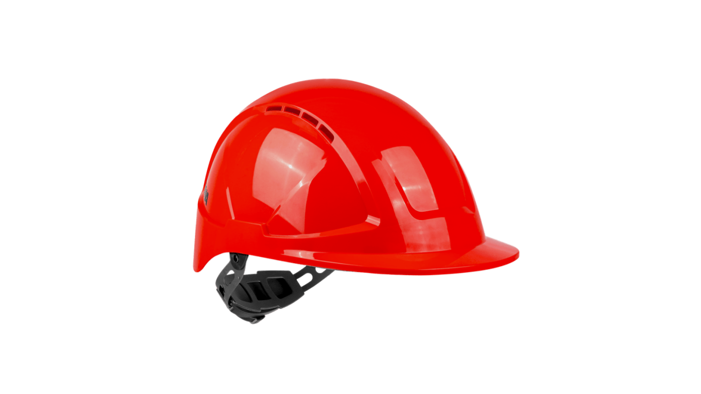 Skytec RADIUS Red Safety Helmet, AdjustableVentilated