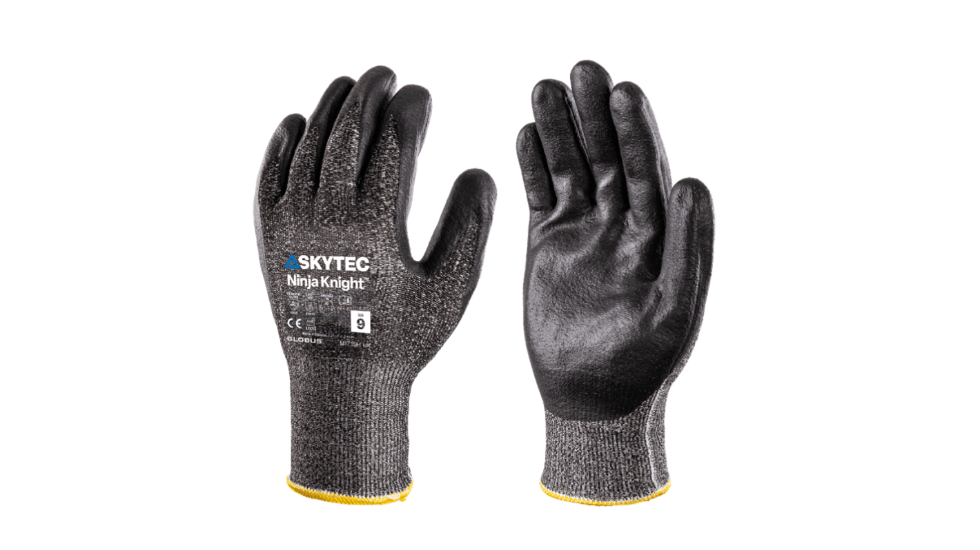 Skytec Ninja Knight Black, Grey Glass Fibre, HPPE, Nylon Abrasion Resistant, Cut Resistant, Puncture Resistant, Tear