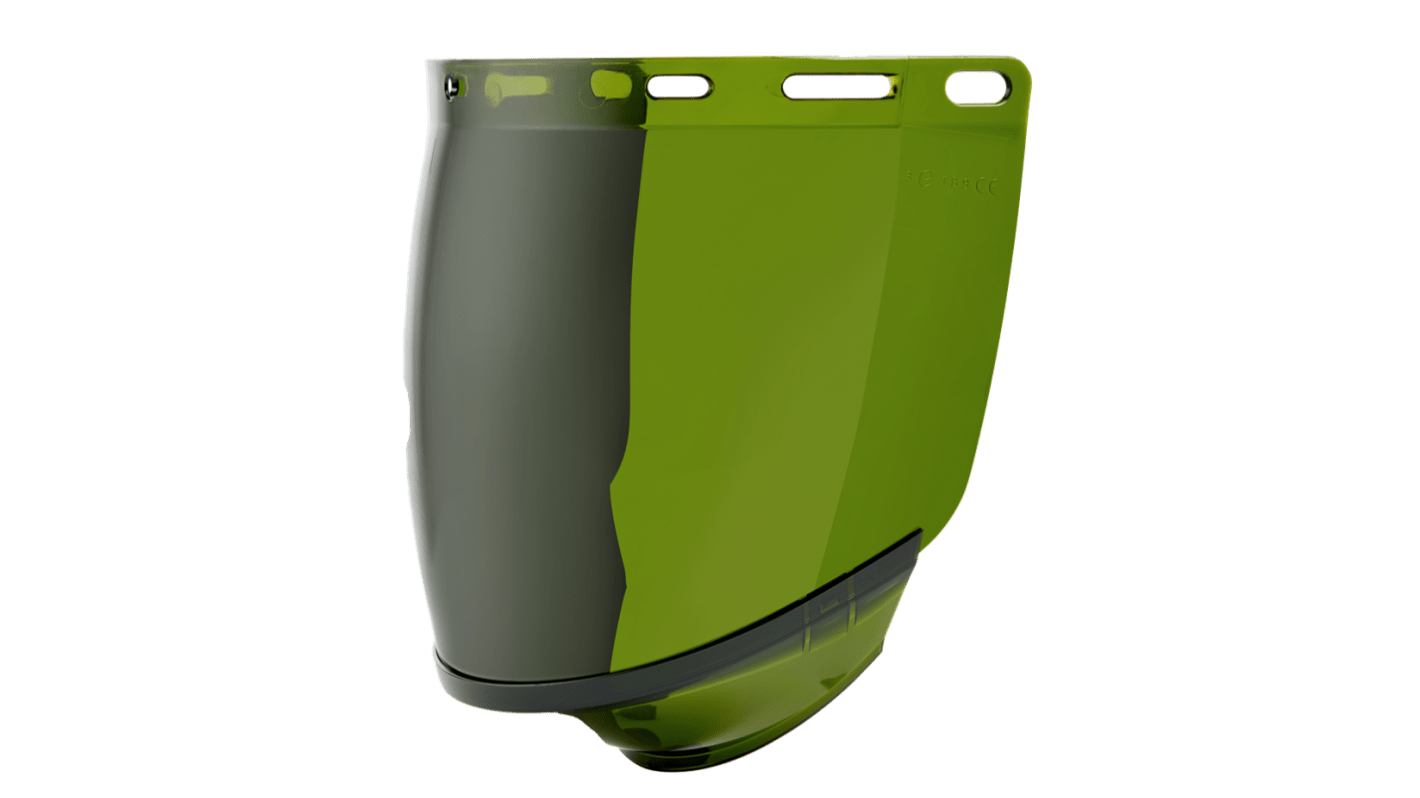 Riley Clear Flip Up PC Face Shield with Face Guard , Resistant To Chemical splash, Impact