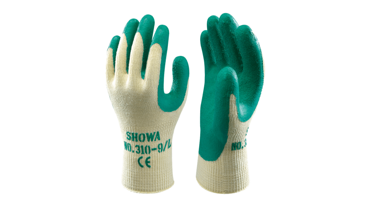 Showa 310 Beige, Green Cotton, Polyester Abrasion Resistant, Dry Environment, Good Dexterity, Tear Resistant Work