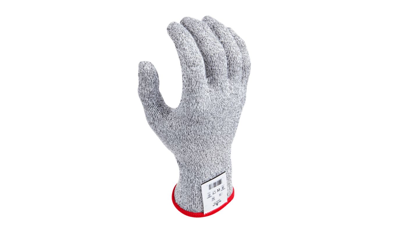 Showa 234X Grey HPPE, Spandex Cut Resistant, Heat Resistant Work Gloves, Size Medium, Uncoated Coating