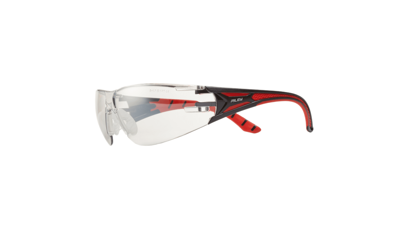 Riley Stream Anti-Mist UV Safety Spectacles, Grey Polycarbonate Lens, Vented