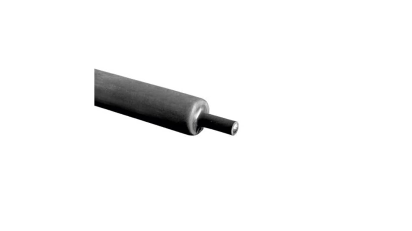 RS PRO Adhesive Lined Halogen Free Heat Shrink Tube, Black 12 → 63mm Sleeve Dia. x 100mm Length 3:1, 4:1 Ratio