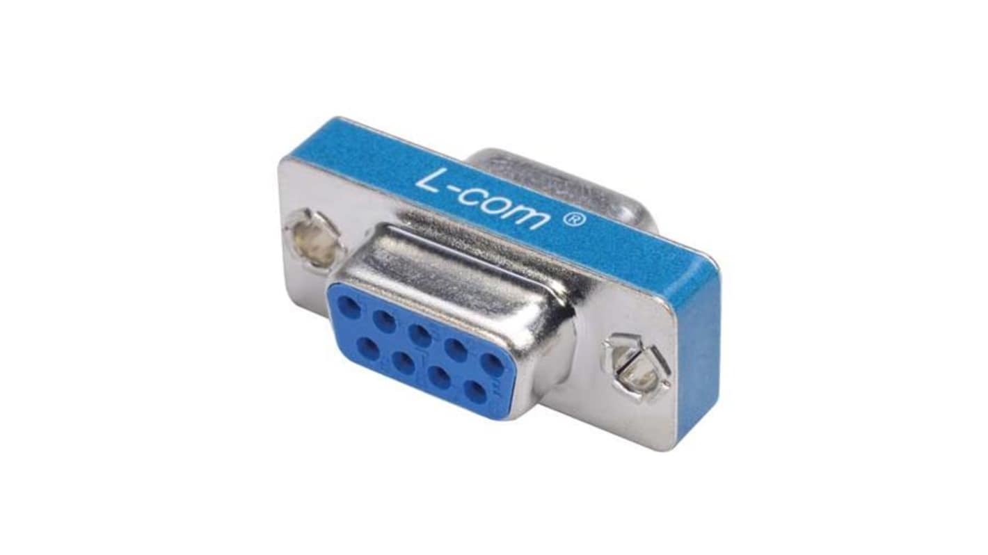 L-Com D Sub Adapter Female 9 Way D-Sub to Female 9 Way D-Sub