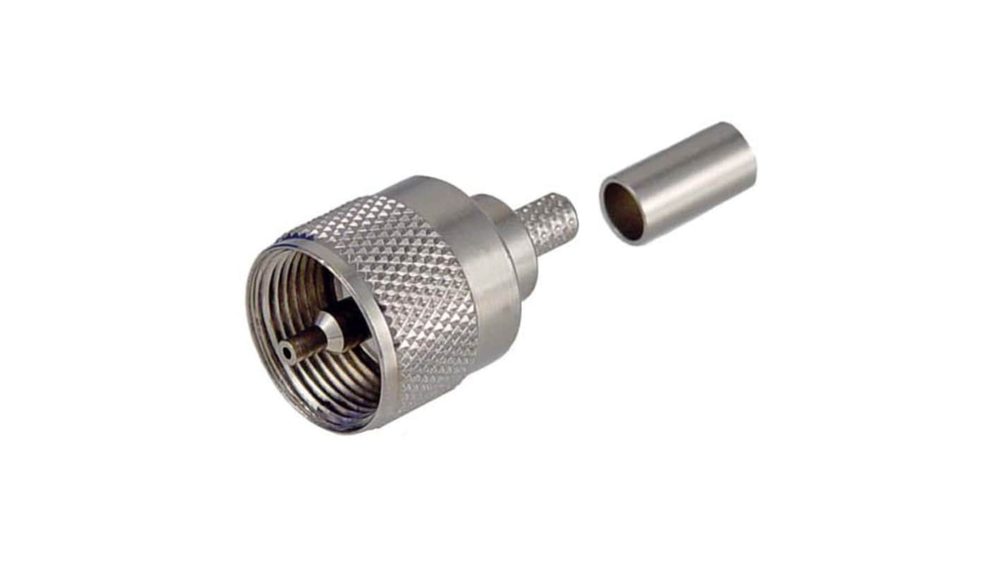 L-Com AUM Series, Plug Cable Mount UHF Connector, Crimp Termination, Straight Body