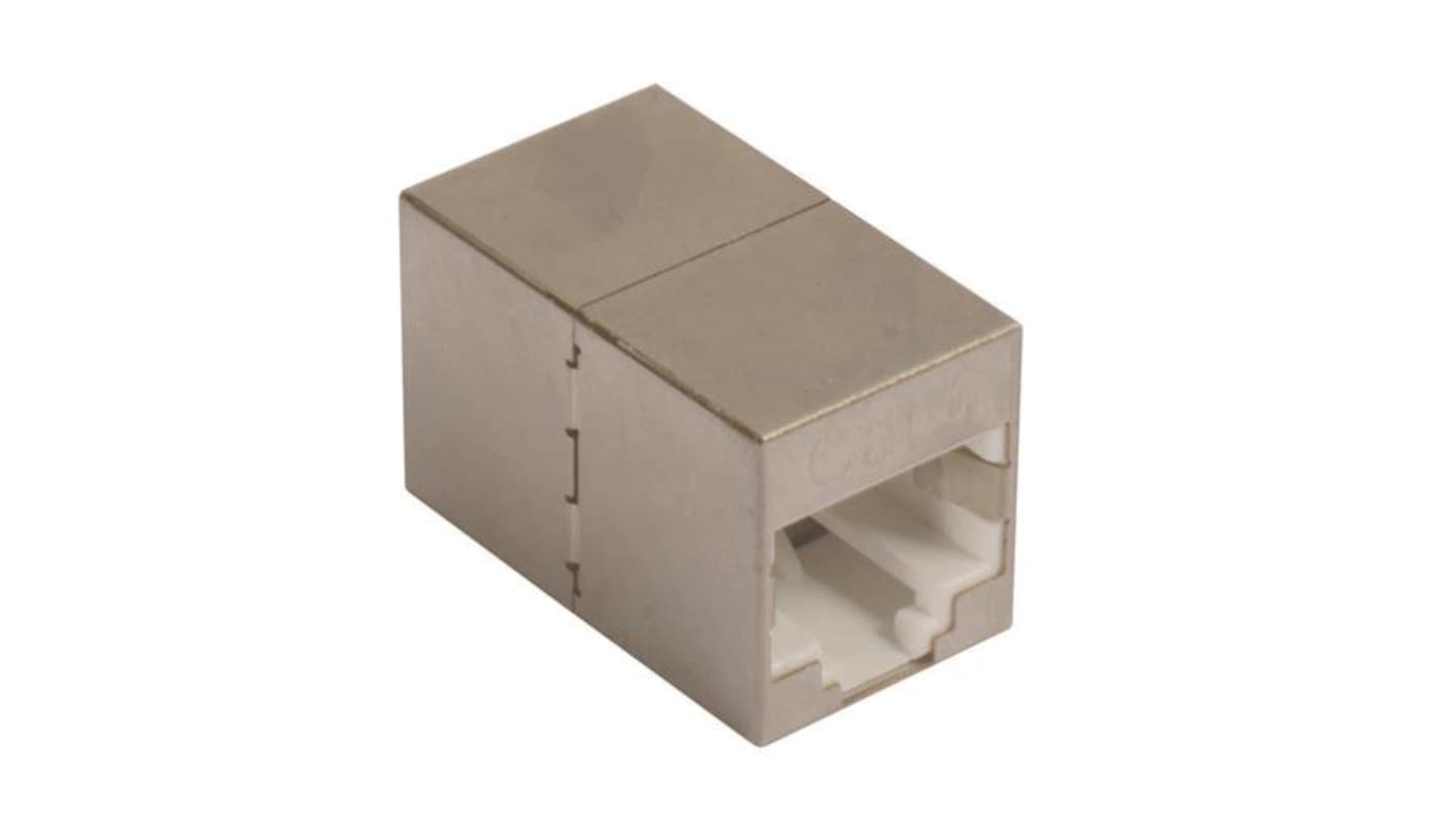 L-Com TDG Series RJ45 Coupler, Cat6, Nickel Plated Brass