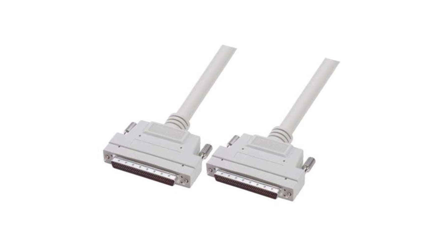 L-Com HPDB68 to Male HPDB68 Parallel Cable, 2m, White Sheath