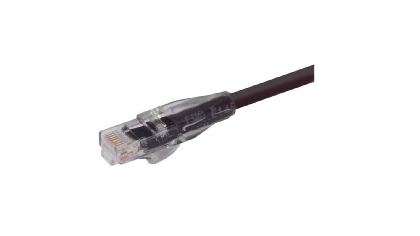 L-ComTRD, 1ft Cat5e, Blue RJ45 to Male RJ45 Male, Copper Braid Shielded, Terminated PVC Sheath