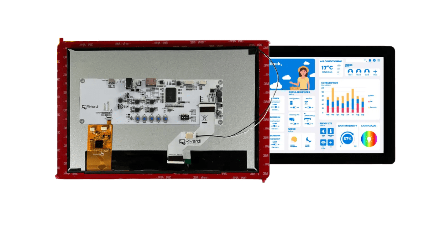 Riverdi RVT121HVHNWC00-BV1.0A IPS TFT TFT LCD Display / Touch Screen, 10.1in, 1280 x 800pixels