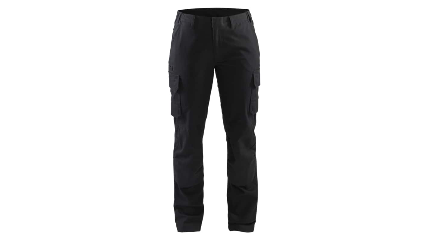 Blaklader 710613449900 Women's Black Trousers Scratch-Free Regular, Size 40 29in W 31.125in L