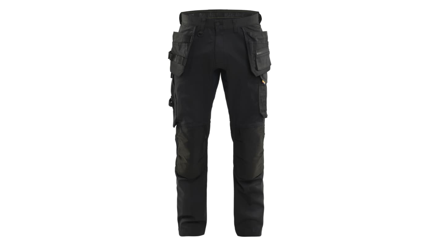 Blaklader 175018329900 Black Trousers Stretch Regular, Size 48C 39in W 30.75in L