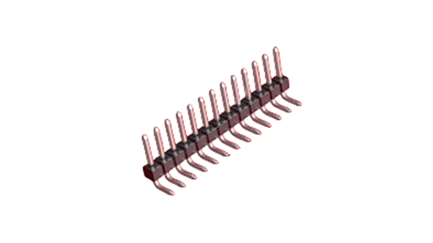 Molex 42376 Series Right Angle Through Hole PCB Header Pin, 2 Contact(s), 2.54mm Pitch, 1 Row(s), Shrouded