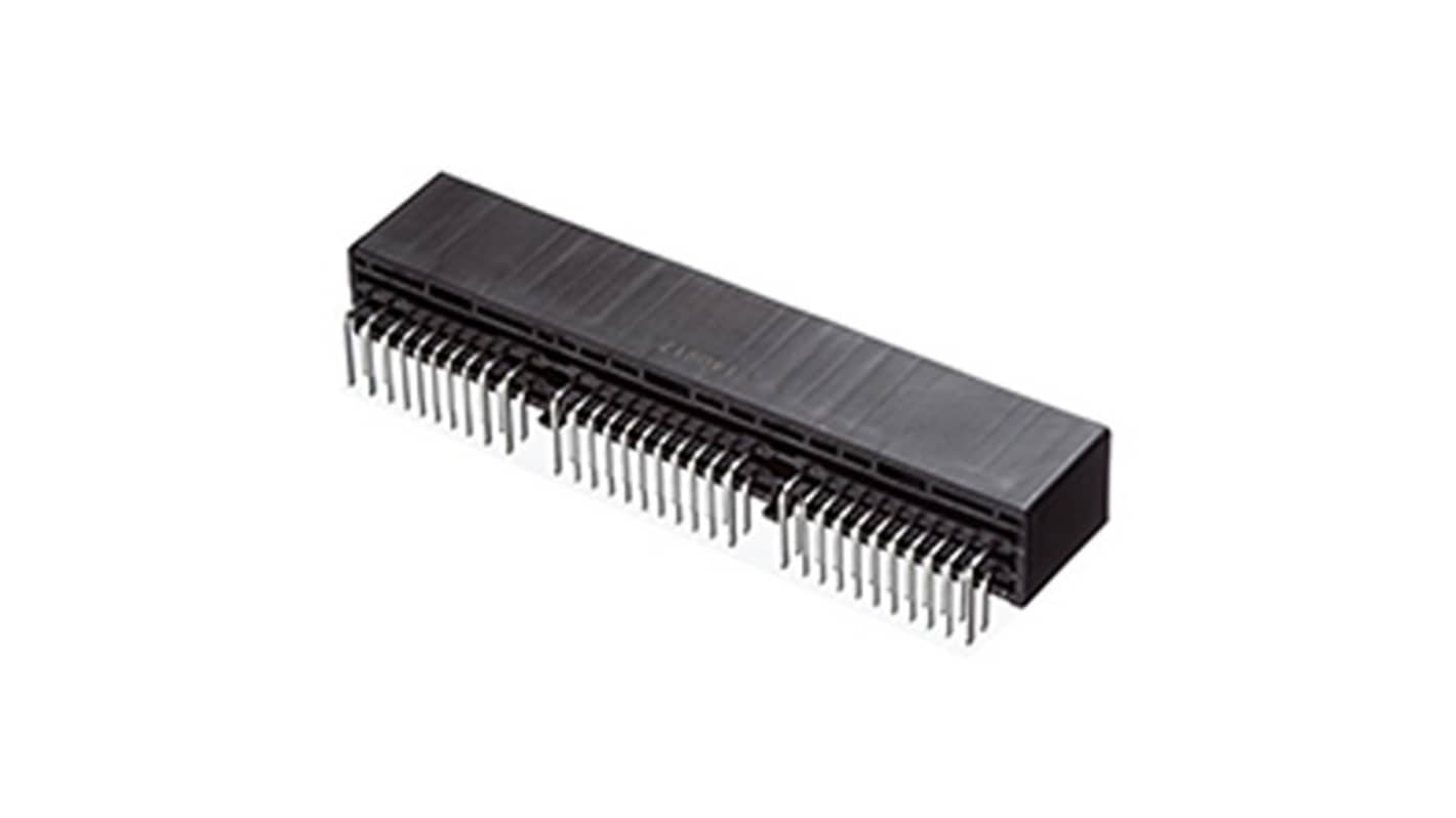 Molex 104212 Series Right Angle PCB Mount PCB Header, 64 Contact(s), 2.5 mm, 2.95 mm, 3.4 mm Pitch, 2 Row(s), Unshrouded