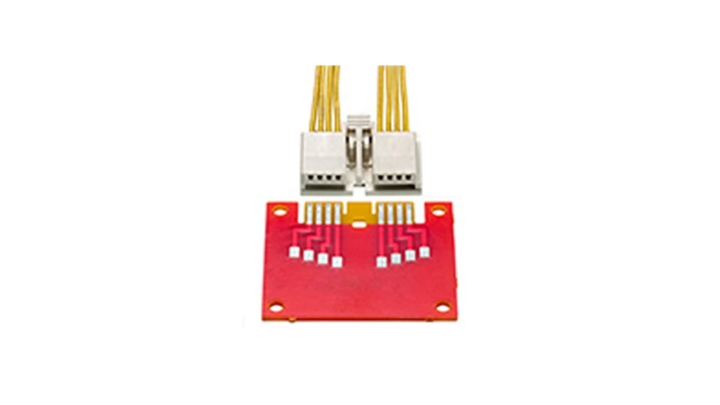 Molex 2008 Series Right Angle Edge Connector, Edge Mount, 6-Contacts, 2mm Pitch, Straddle Mount Termination