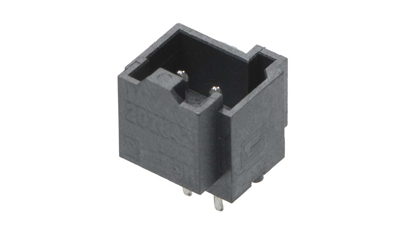 Molex 207843 Series Vertical PCB Mount PCB Header, 2 Contact(s), 2.5mm Pitch, 1 Row(s), Shrouded