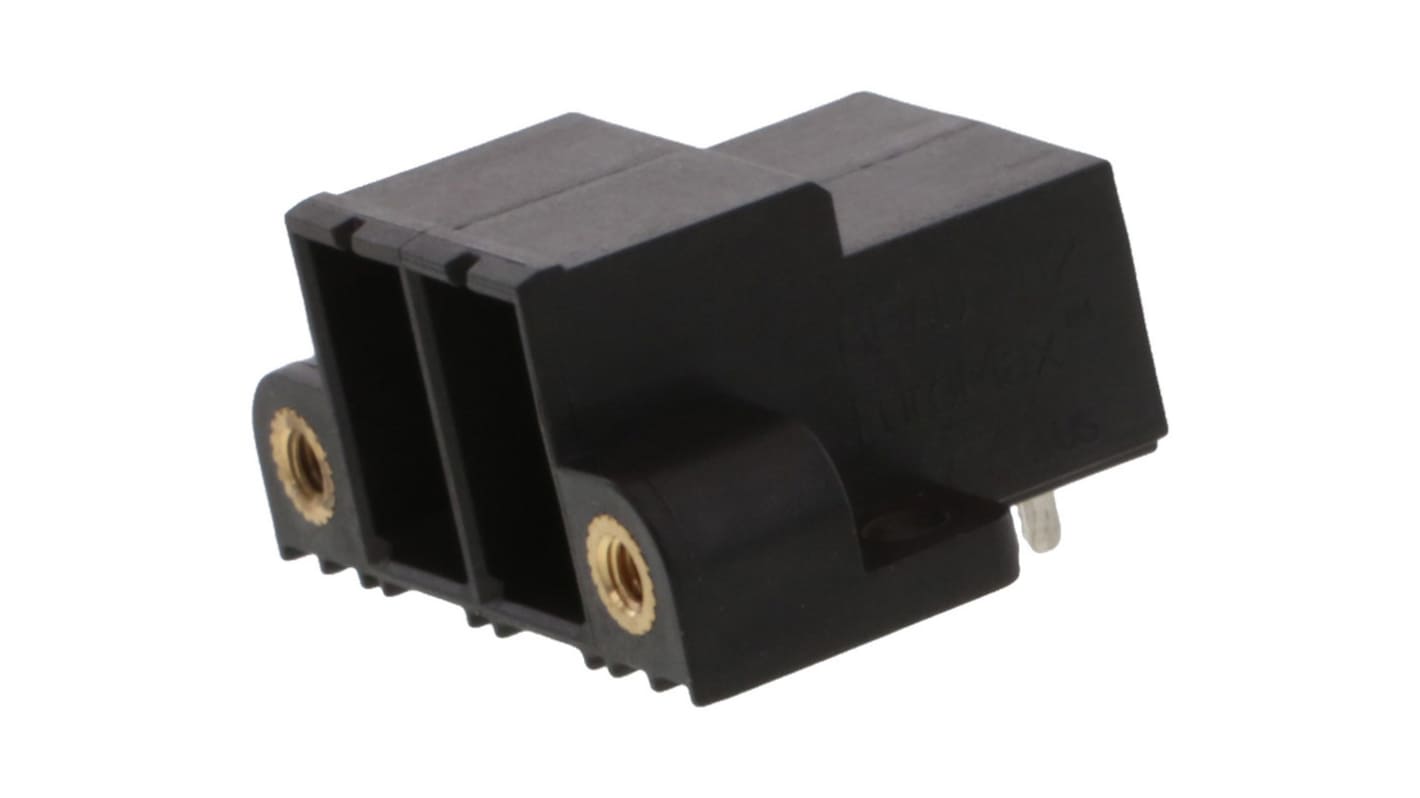 Molex, 12mm Pitch, 39426, 2 Way, Right Angle, Pluggable Terminal Block, Header, Through Hole, Solder Termination,