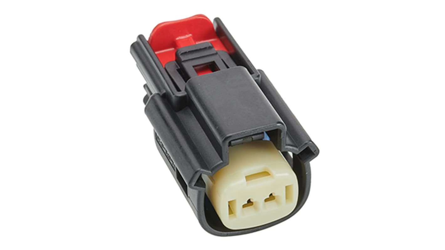 Molex, 33471 Connector Housing Receptacle Grey Cable Mount 2 Way, Crimp Termination 33471-0202