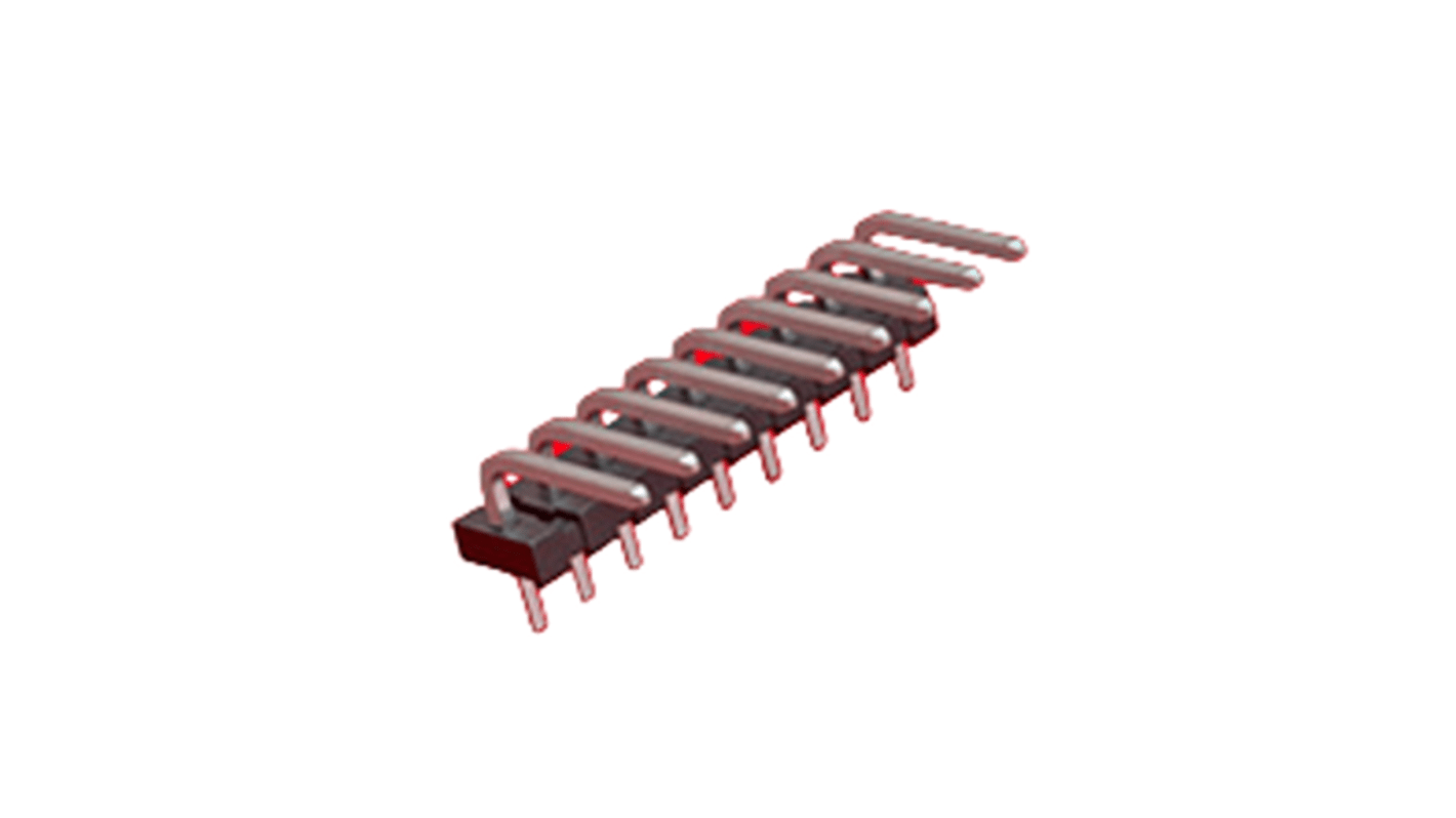 Molex 41662 Series Right Angle Through Hole PCB Header Pin, 5 Contact(s), 3.96mm Pitch, 1 Row(s), Shrouded