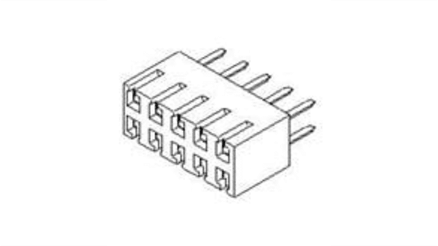 Molex 71850 Series Vertical PCB Mount PCB Header, 80 Contact(s), 2.54mm Pitch, 2 Row(s), Shrouded