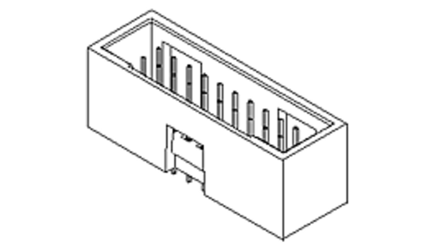 Molex 70567 Series Vertical PCB Mount PCB Header, 20 Contact(s), 2.54mm Pitch, 2 Row(s), Shrouded