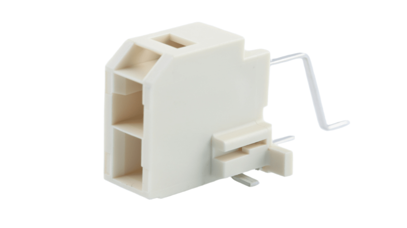 Molex 203555 Series Right Angle Surface Mount PCB Header Pin, 2 Contact(s), 6.5mm Pitch, 2 Row(s), Shrouded