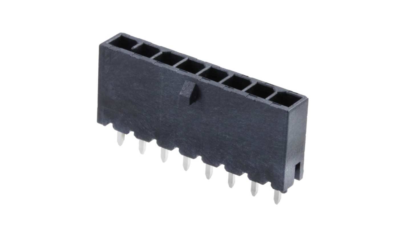 Molex 216571 Series Vertical PCB Mount PCB Header, 8 Contact(s), 3mm Pitch, 1 Row(s), Shrouded