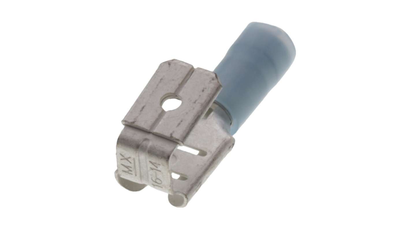 Molex 19012 Blue Nylon Male Spade Connector, Quick Disconnect, 6.35 x 0.81mm Tab Size