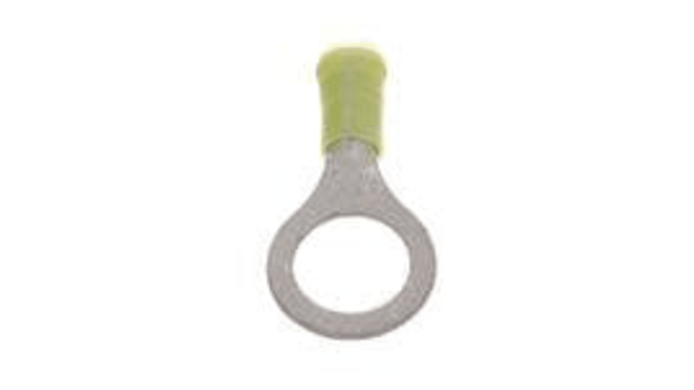 Molex Insulated Ring Terminal, M12 Stud Size, Yellow