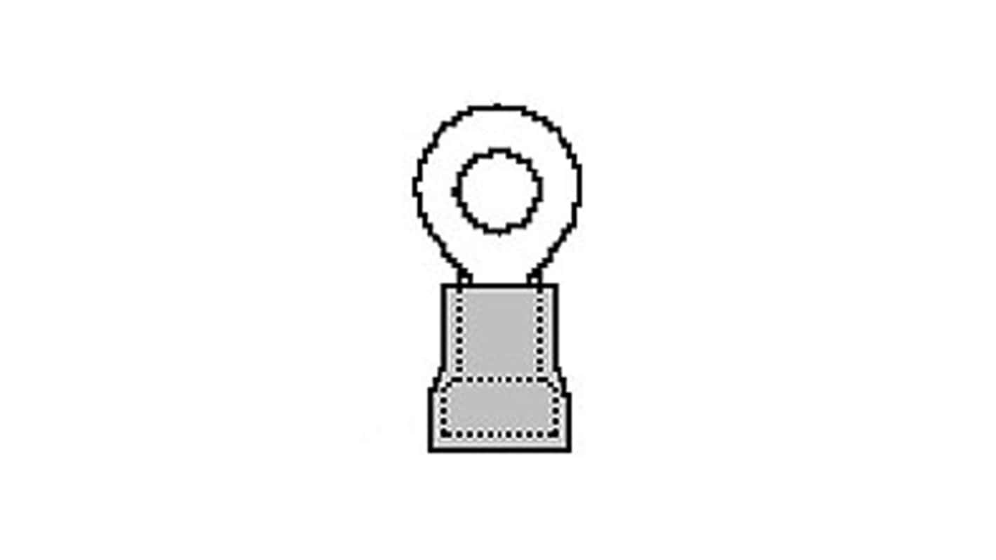 Molex Insulated Ring Terminal, M3.5 Stud Size, Yellow