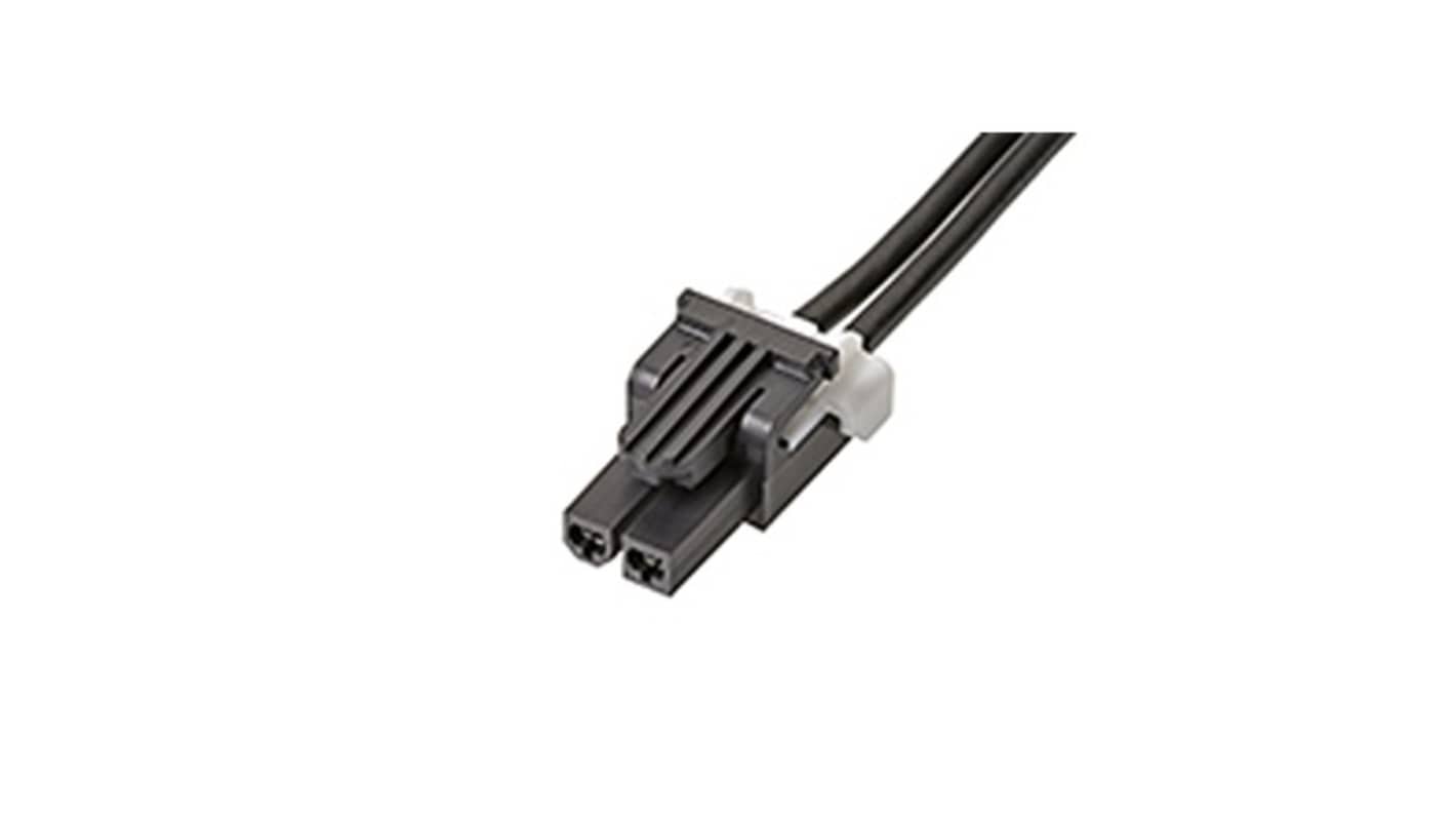 Molex 2 Way Female Mini-Fit TPA2 to 2 Way Female Mini-Fit TPA2 Wire to Board Cable Assembly, 75mm