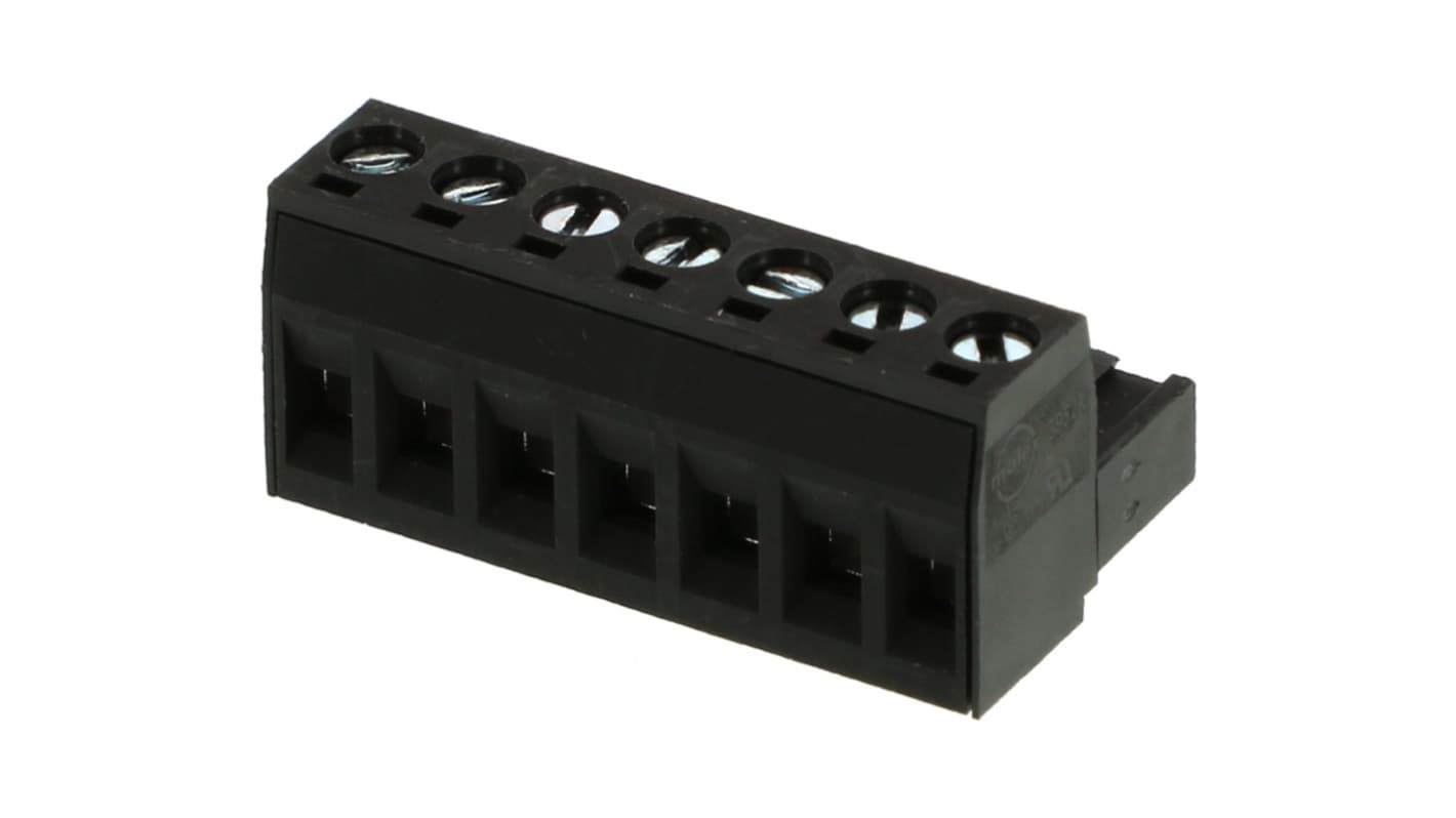 Molex, 5mm Pitch, 39520, 7 Way, Vertical, Pluggable Terminal Block, Plug, Cable Mount, Screw Termination, 39520-0007