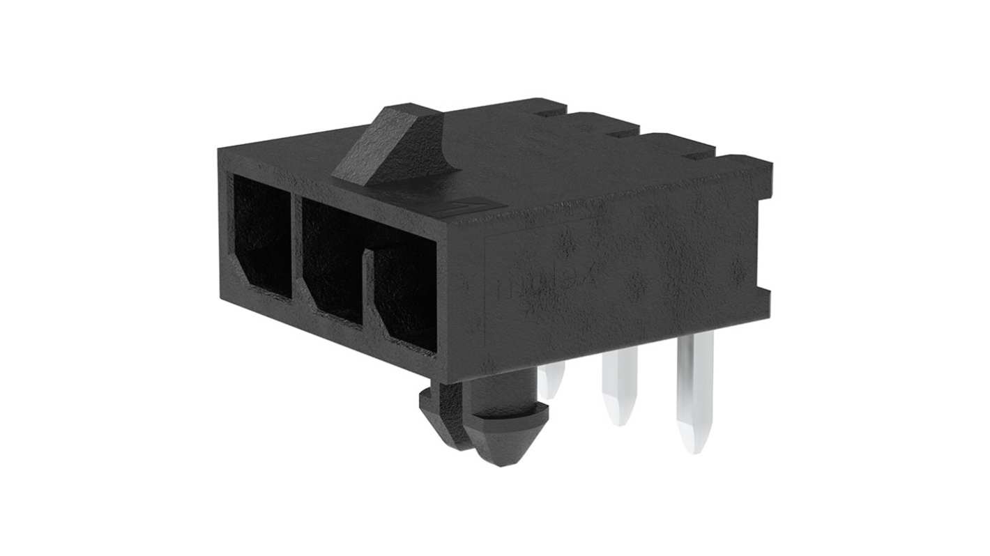 Molex 215760 Series Right Angle Through Hole PCB Header Pin, 5 Contact(s), 3mm Pitch, 1 Row(s), Shrouded