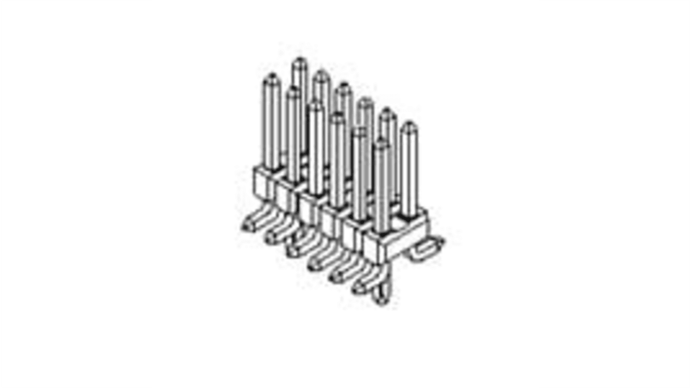 Molex 71308 Series Vertical PCB Mount PCB Header, 14 Contact(s), 2.54mm Pitch, 2 Row(s), Unshrouded