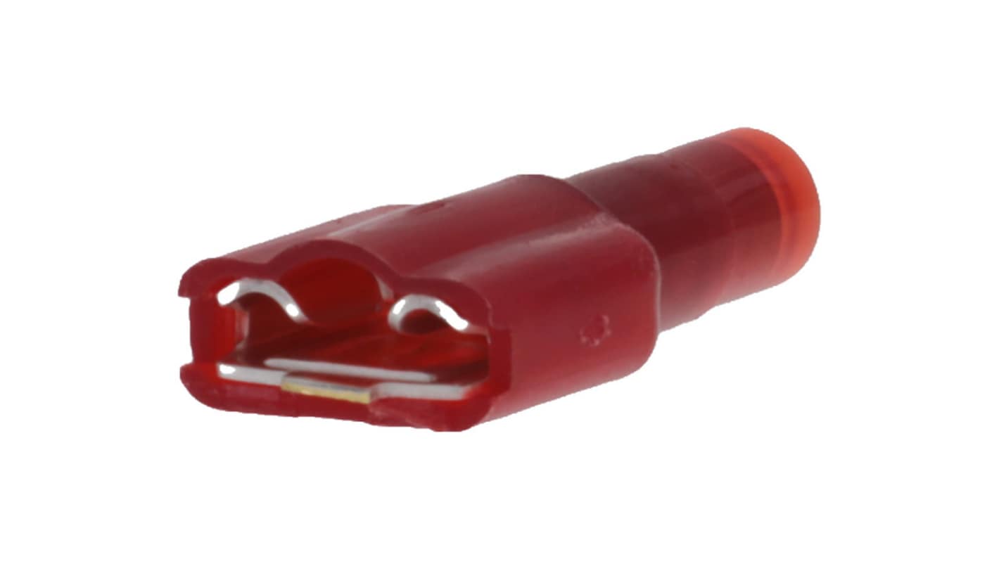 Molex 19277 Red Nylon Female Spade Connector, Quick Disconnect, 7.87 x 0.41mm Tab Size