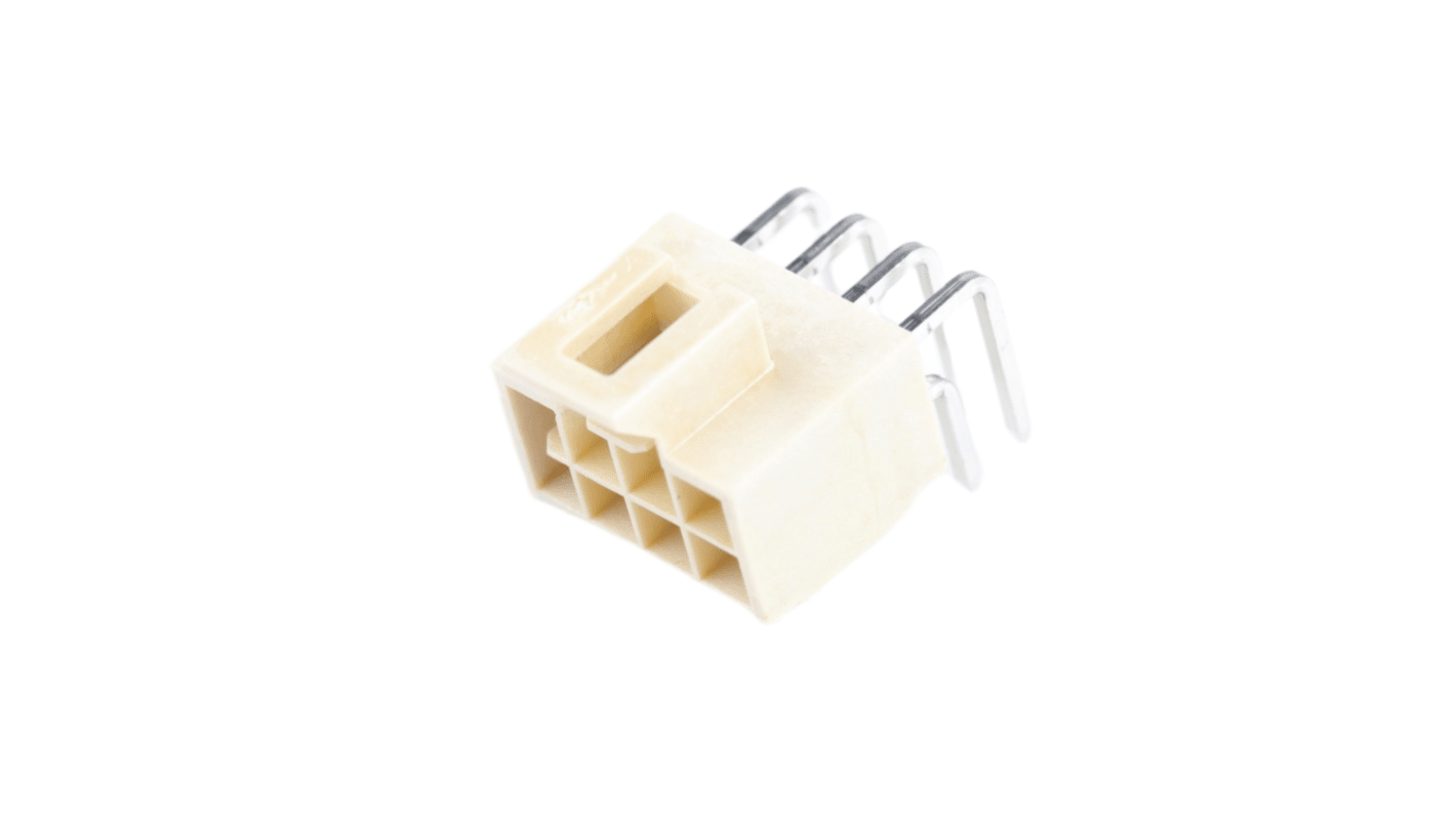 Molex 105314 Series Right Angle PCB Mount PCB Header, 8 Contact(s), 2.5mm Pitch, 2 Row(s), Shrouded