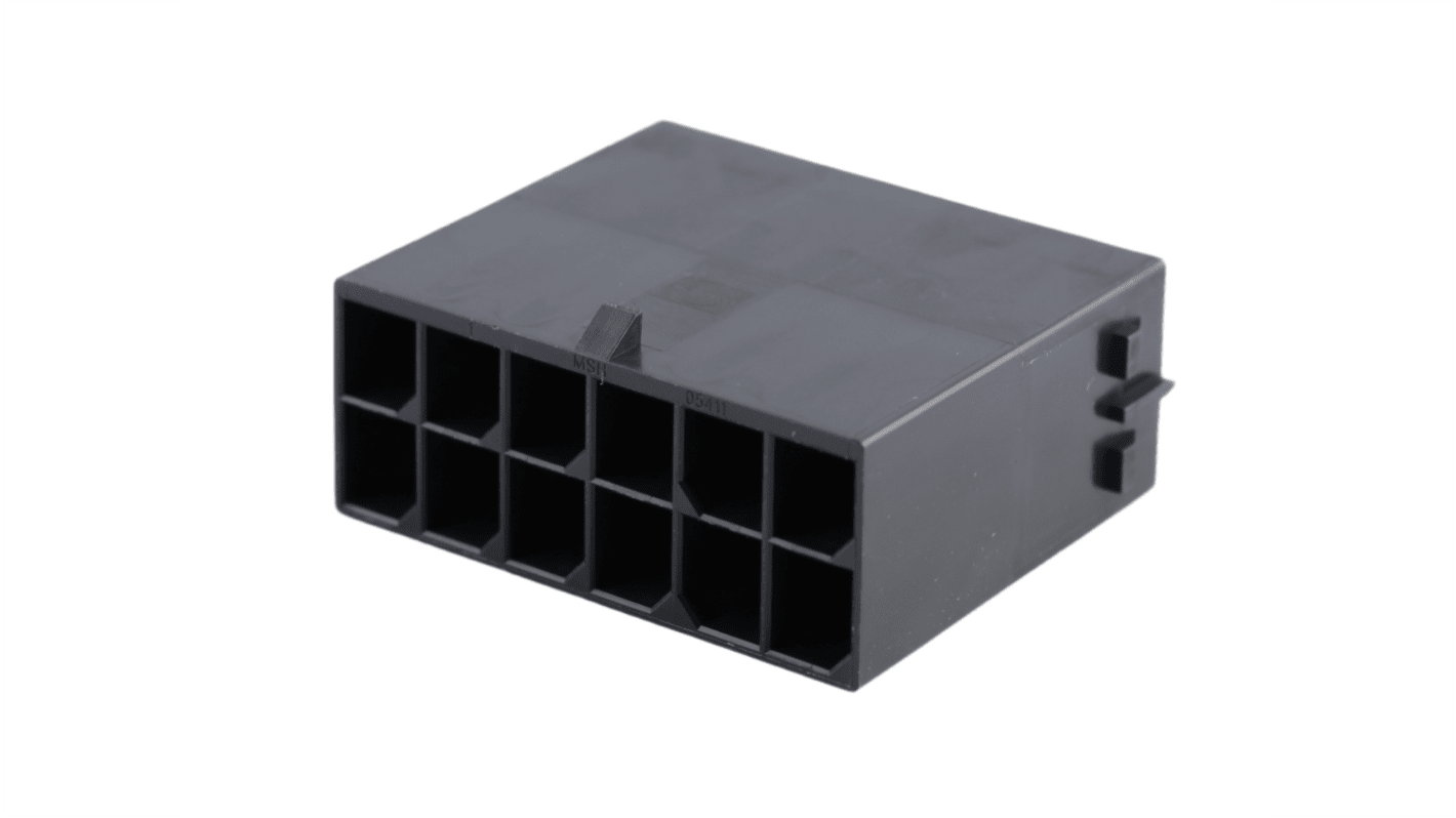 Molex, 105411 Male Connector Housing, 5.7mm Pitch, 12 Way, 2 Row