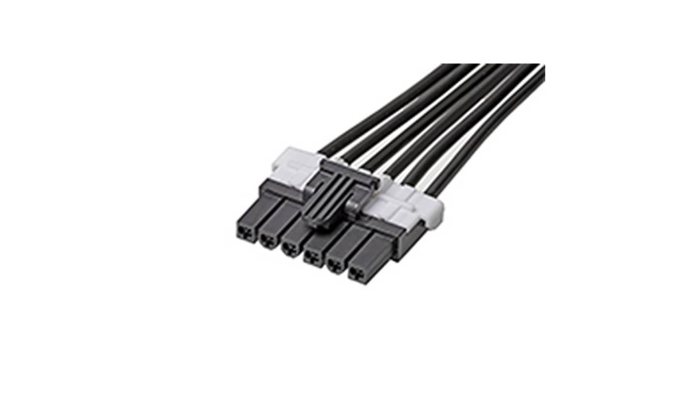 Molex 6 Way Female Mini-Fit TPA2 to 6 Way Female Mini-Fit TPA2 Wire to Board Cable Assembly, 300mm