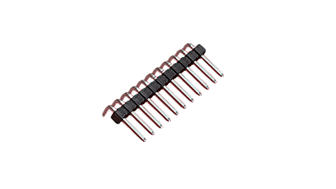 Molex 42377 Series Right Angle PCB Mount PCB Header, 13 Contact(s), 2.54mm Pitch, 1 Row(s), Shrouded, Unshrouded