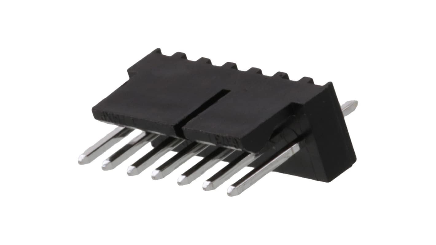 Molex 171856 Series Vertical Through Hole PCB Header, 7 Contact(s), 2.54mm Pitch, 2 Row(s), Shrouded