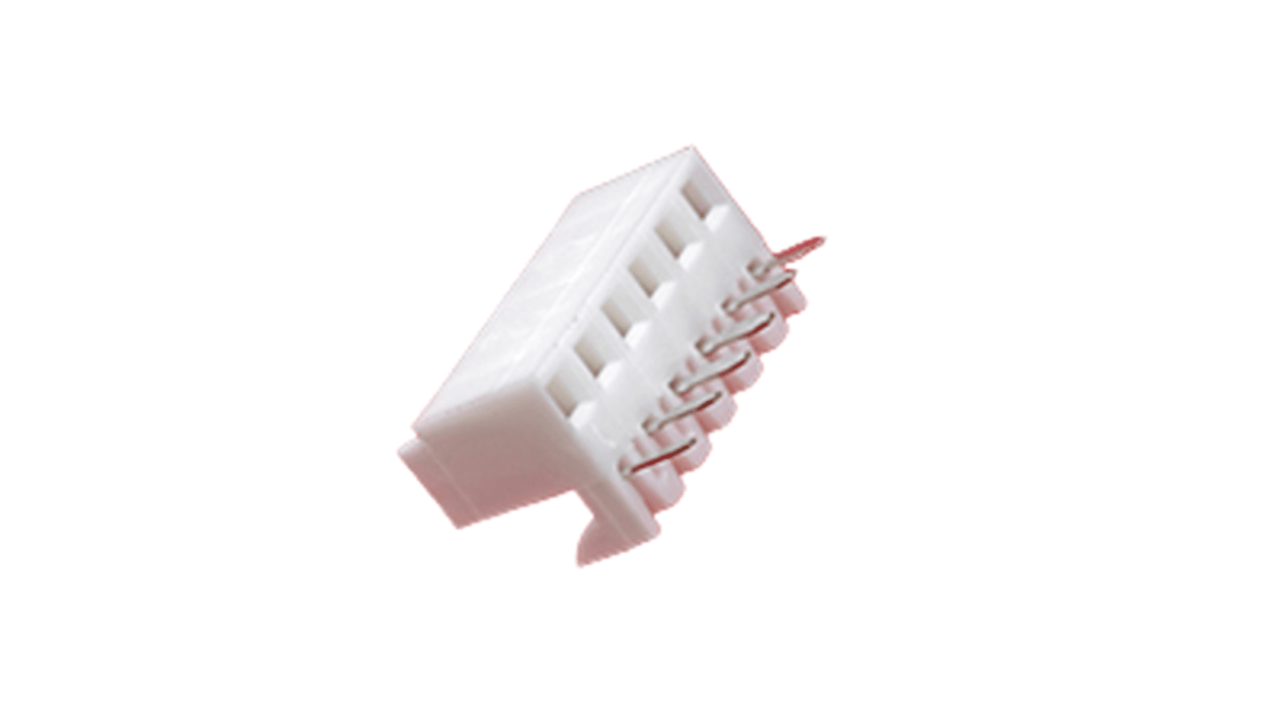 Molex 4455 Series Bottom Entry Through Hole PCB Header, 6 Contact(s), 2.54mm Pitch, 1 Row(s), Shrouded