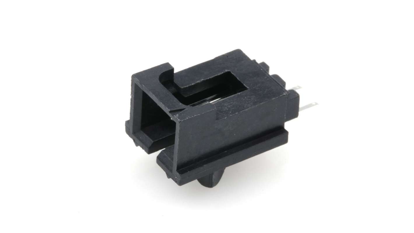 Molex 70634 Series Right Angle Surface Mount PCB Header, 2 Contact(s), 2.54mm Pitch, 1 Row(s), Shrouded
