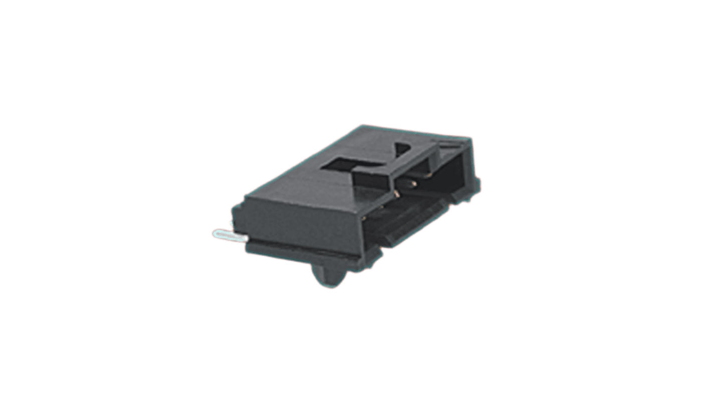 Molex 70634 Series Right Angled Surface Mount PCB Header, 18 Contact(s), 2.54mm Pitch, 1 Row(s), Shrouded