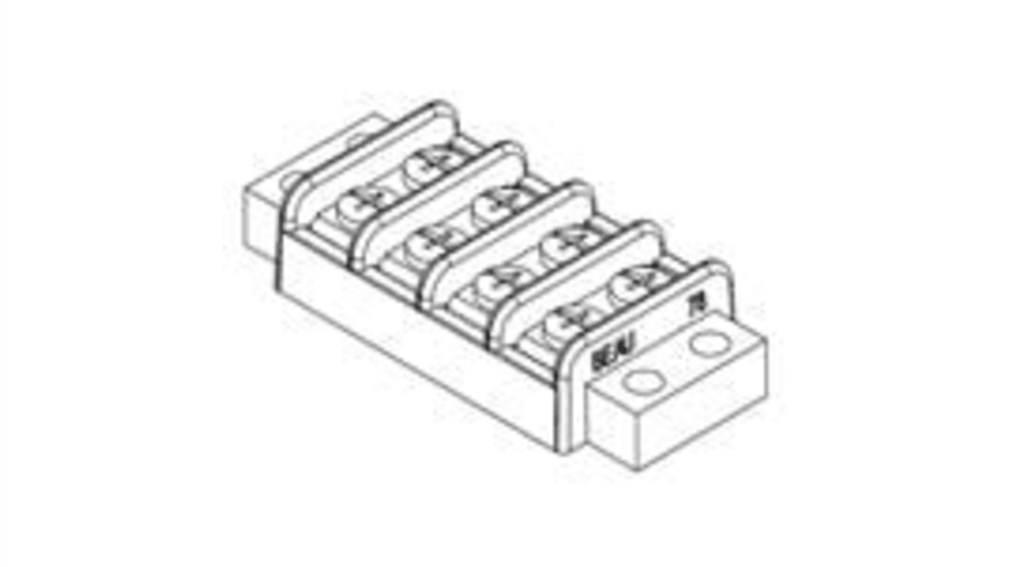 Molex Terminal Strip, 4 Contact, 0.438mm Pitch, 2 Row